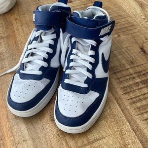 Nike Court Borough Mid 2 Kids Shoes Size US 6Y light crease on both shoes